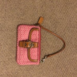 Pink Coach Wristlet